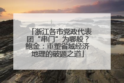 浙江各市党政代表团“串门”为哪般？鲍金：重塑省域经济地理的破题之道