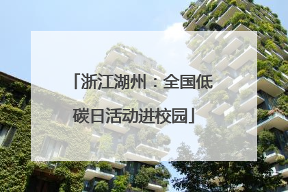 浙江湖州：全国低碳日活动进校园