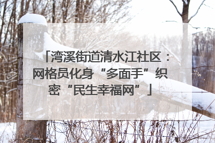 湾溪街道清水江社区：网格员化身“多面手”织密“民生幸福网”