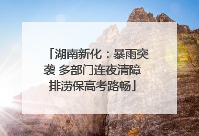 湖南新化：暴雨突袭 多部门连夜清障排涝保高考路畅