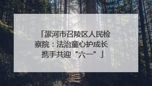 漯河市召陵区人民检察院：法治童心护成长 携手共迎“六一”