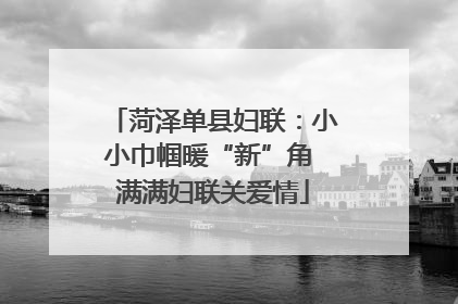 菏泽单县妇联：小小巾帼暖“新”角 满满妇联关爱情