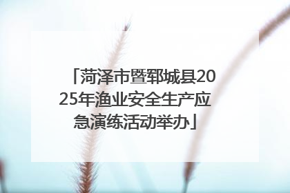 菏泽市暨郓城县2025年渔业安全生产应急演练活动举办