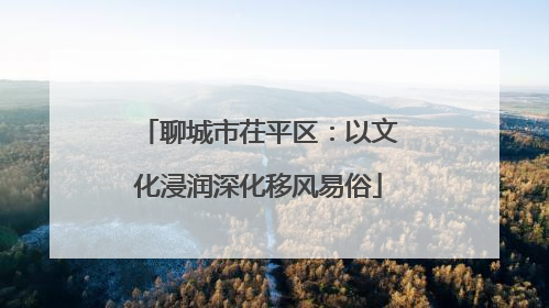 聊城市茌平区：以文化浸润深化移风易俗