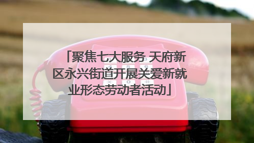 聚焦七大服务 天府新区永兴街道开展关爱新就业形态劳动者活动