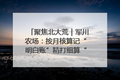 聚焦北大荒｜军川农场：按月核算记“明白账”精打细算“过紧日子”
