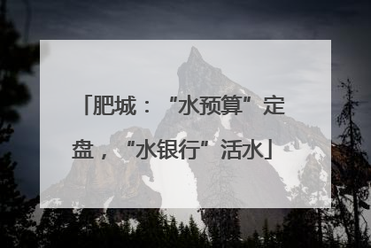 肥城：“水预算”定盘，“水银行”活水