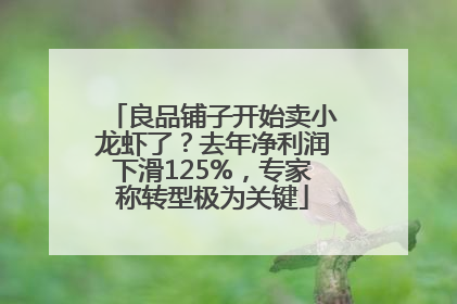 良品铺子开始卖小龙虾了？去年净利润下滑125%，专家称转型极为关键