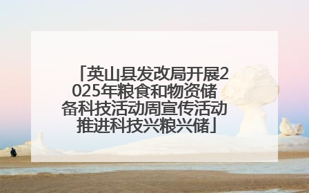 英山县发改局开展2025年粮食和物资储备科技活动周宣传活动 推进科技兴粮兴储