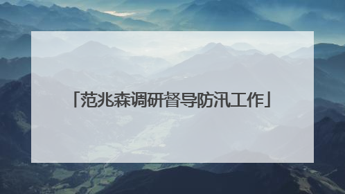 范兆森调研督导防汛工作