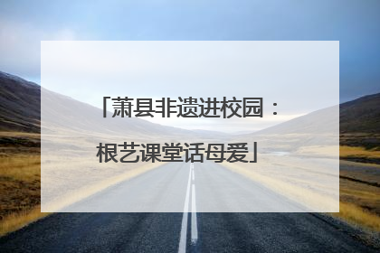 萧县非遗进校园：根艺课堂话母爱