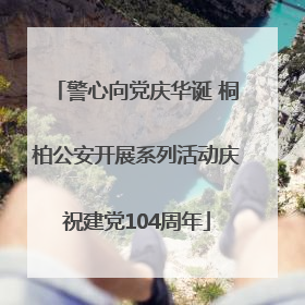 警心向党庆华诞 桐柏公安开展系列活动庆祝建党104周年