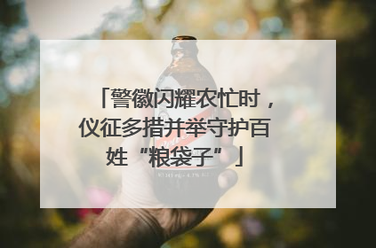 警徽闪耀农忙时，仪征多措并举守护百姓“粮袋子”