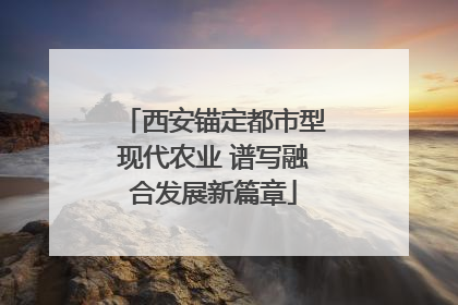 西安锚定都市型现代农业 谱写融合发展新篇章