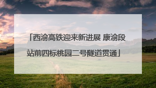 西渝高铁迎来新进展 康渝段站前四标桃园二号隧道贯通