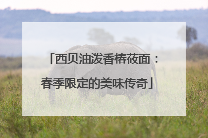 西贝油泼香椿莜面：春季限定的美味传奇