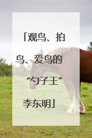 观鸟、拍鸟、爱鸟的“勺子王”李东明