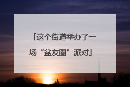 这个街道举办了一场“盆友圈”派对