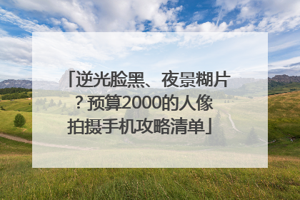 逆光脸黑、夜景糊片？预算2000的人像拍摄手机攻略清单
