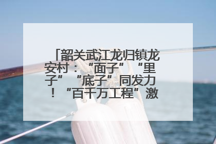 韶关武江龙归镇龙安村：“面子”“里子”“底子”同发力！“百千万工程”激活乡村新动能