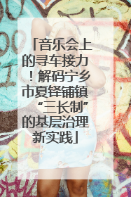 音乐会上的寻车接力！解码宁乡市夏铎铺镇“三长制”的基层治理新实践