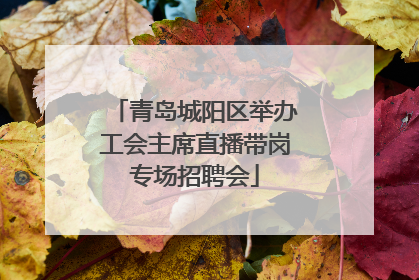 青岛城阳区举办工会主席直播带岗专场招聘会