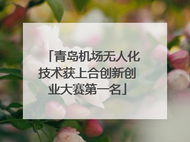 青岛机场无人化技术获上合创新创业大赛第一名