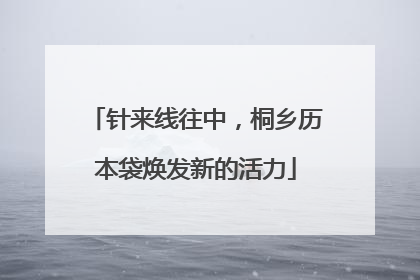 针来线往中，桐乡历本袋焕发新的活力