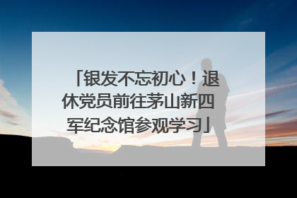银发不忘初心！退休党员前往茅山新四军纪念馆参观学习