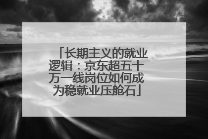 长期主义的就业逻辑：京东超五十万一线岗位如何成为稳就业压舱石