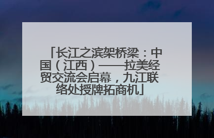 长江之滨架桥梁：中国（江西）——拉美经贸交流会启幕，九江联络处授牌拓商机