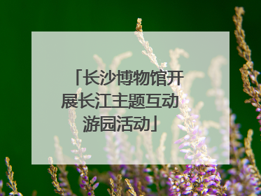 长沙博物馆开展长江主题互动游园活动