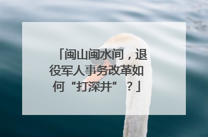 闽山闽水间，退役军人事务改革如何“打深井”？