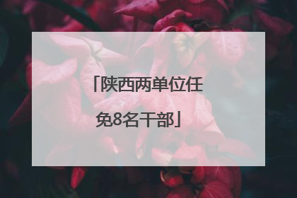 陕西两单位任免8名干部