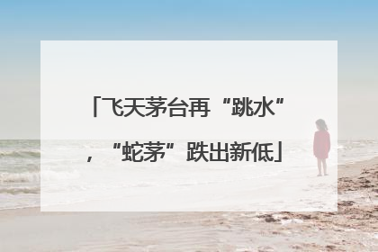 飞天茅台再“跳水”，“蛇茅”跌出新低