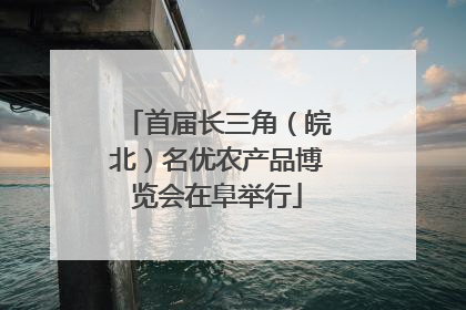 首届长三角（皖北）名优农产品博览会在阜举行