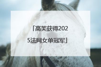 高芙获得2025法网女单冠军