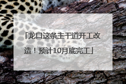 龙口这条主干道开工改造！预计10月底完工