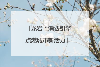 龙岩：消费引擎点燃城市新活力