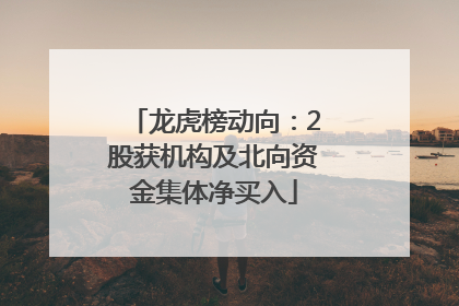 龙虎榜动向：2股获机构及北向资金集体净买入