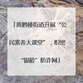 黄鹤楼街道开展“公民素养大课堂”，织密“银龄”防诈网
