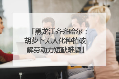 黑龙江齐齐哈尔：胡萝卜无人化种植破解劳动力短缺难题
