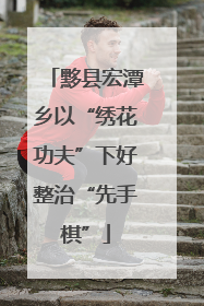 黟县宏潭乡以“绣花功夫”下好整治“先手棋”