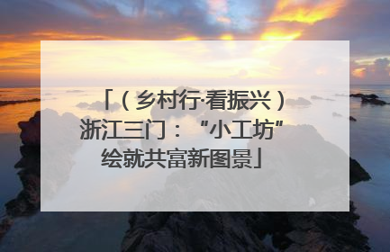 （乡村行·看振兴）浙江三门：“小工坊”绘就共富新图景