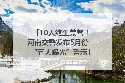 10人终生禁驾！河南交警发布5月份“五大曝光”警示