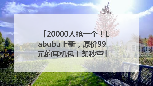 20000人抢一个！Labubu上新，原价99元的耳机包上架秒空