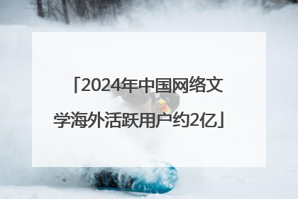 2024年中国网络文学海外活跃用户约2亿