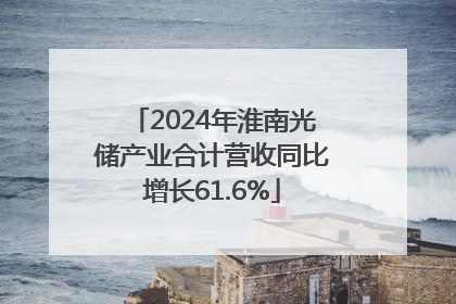 2024年淮南光储产业合计营收同比增长61.6%