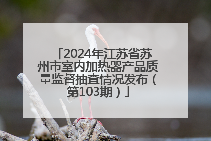 2024年江苏省苏州市室内加热器产品质量监督抽查情况发布（第103期）