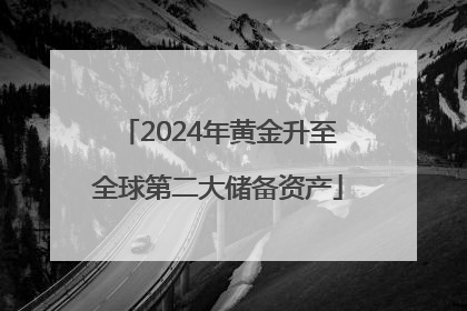 2024年黄金升至全球第二大储备资产